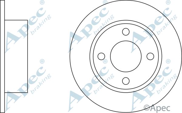 APEC BRAKING Тормозной диск DSK155